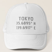 Tokio Latitude & Lengtegraad Trucker Pet (Voorkant)