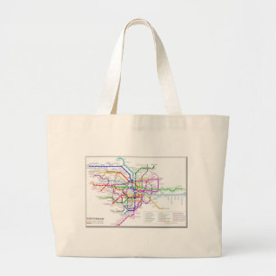 Tokio Metro Map Grote Tote Bag