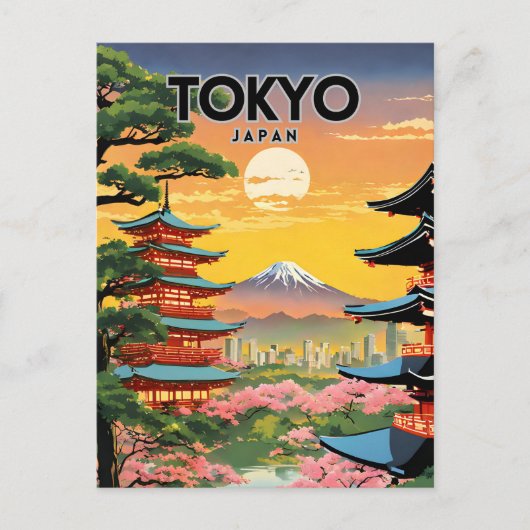 Tokio nostalgisch briefkaart (Voorkant)