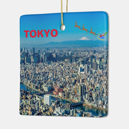 Tokio Panoramiek kerstversiering Keramisch Ornament (Links)