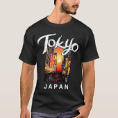 Tokio reizen op zonsondergang in Japan T-shirt (Voorkant)