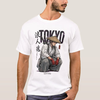 Tokio Samurai Krijger - Japanse Cyberpunk Ronin T-shirt
