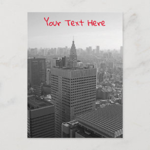 Tokio silhouet, Japan. Aanpasbaar Briefkaart