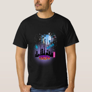 Tokio Stad Reisbriefkaart T-shirt