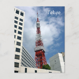 tokio-toren rood briefkaart