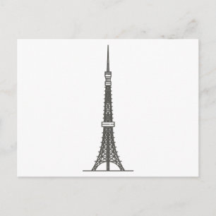Tokio-toren Wereldlandmerken Briefkaart