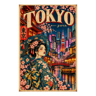 Tokio Vintage Stijl Perfect Poster