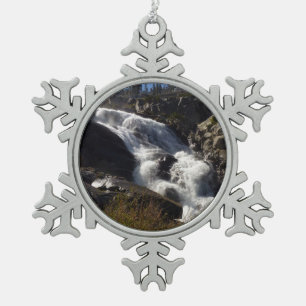 Tokopah Falls II in Sequoia National Park Tin Sneeuwvlok Ornament