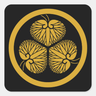 Tokugawa heemst 1(eerste,2e,3e)33 vierkante sticker