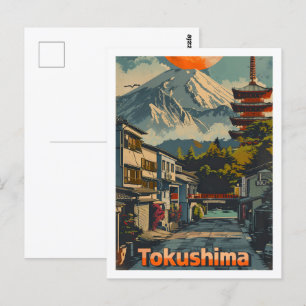 Tokushima Japan Beroemde Reisplaats Briefkaart