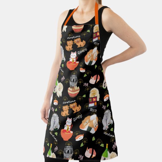 TOKYO CHOWTIME Chow All-Over Print Schort (Insitu)