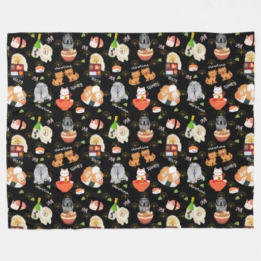 TOKYO CHOWTIME Chow Fleece Deken (Voorkant (Horizontaal))
