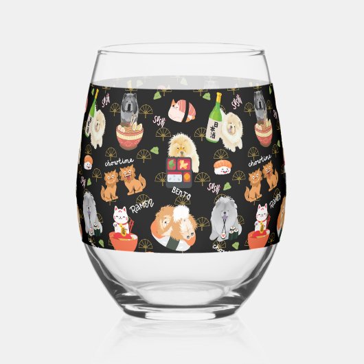 TOKYO CHOWTIME Chow Wijnglas Zonder Voet (Achterkant)
