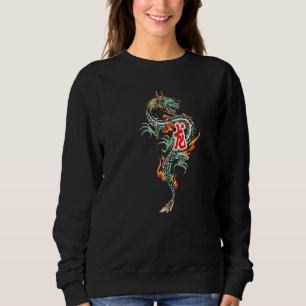 Tokyo Draak Aziatische Neon Retro 80's Japanse Dr Trui