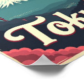 Tokyo en Fleurs – Affiche de Voyage Rétro (Coin)