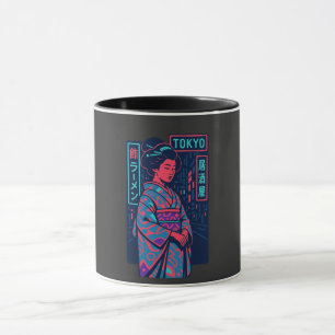 Tokyo Glow Geisha in Neon Straten Mok