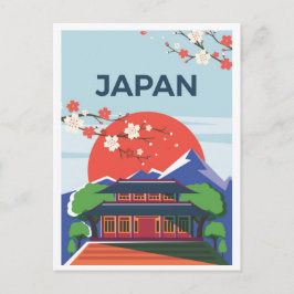 Tokyo Japan Art Vintage Travel Illustration Briefkaart