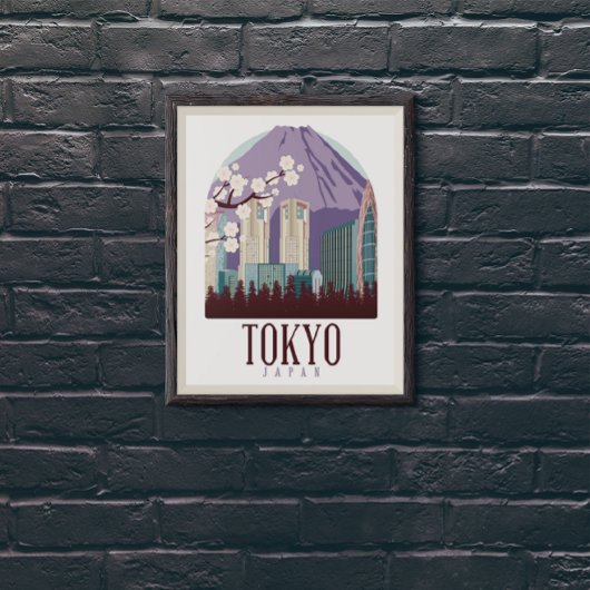 Tokyo Japan Japan Vintage Travel Poster