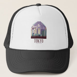 Tokyo Japan Japan Vintage Travel Trucker Pet