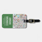 Tokyo Japan Map Bagagelabel (Voorkant horizontaal)