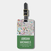 Tokyo Japan Map Bagagelabel (Voorkant verticaal)