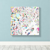 Tokyo Japan Map Canvas Afdruk (Insitu (Houten vloer))