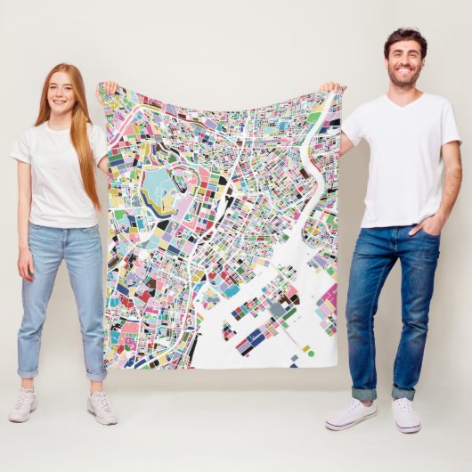 Tokyo Japan Map Fleece Deken (In situ)