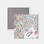 Tokyo Japan Map Magneet (Voorkant / Achterkant)