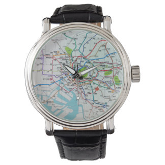  Tokyo Japan Metro Map Watch Horloge
