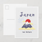 Tokyo Japan Mountain Vintage Travel Briefkaart (Voorkant / Achterkant)