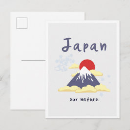 Tokyo Japan Mountain Vintage Travel Briefkaart