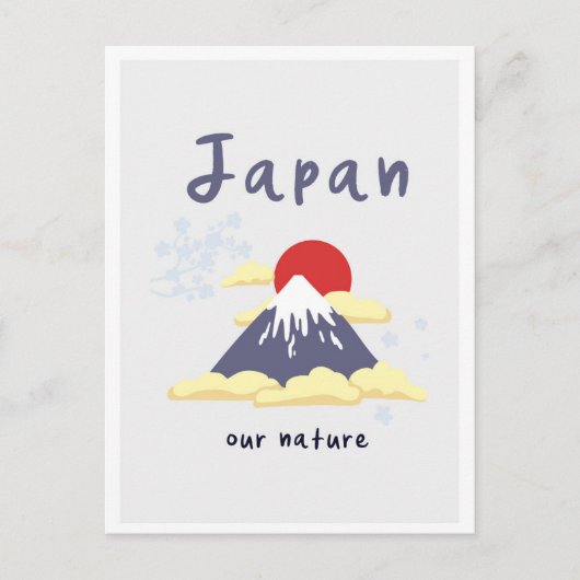 Tokyo Japan Mountain Vintage Travel Briefkaart (Voorkant)