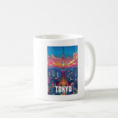 Tokyo Japan Pittoresque Mug - Illustration Iconiqu (Devant droit)
