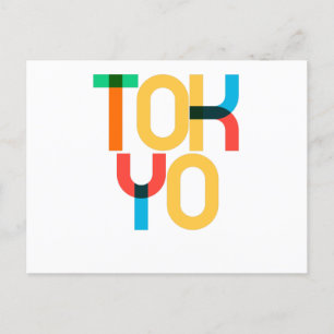Tokyo Japan Pop Art Letters Briefkaart