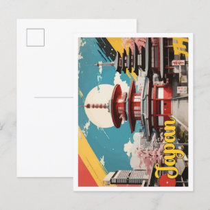 Tokyo Japan Pop Art Travel Illustration Briefkaart