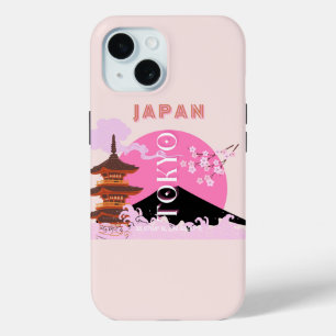 Tokyo Japan Reiskunst, Retro Reiskunst, Roze