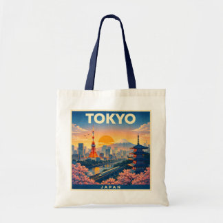 Tokyo Japan Reisposter Boodschappentas Tote Bag