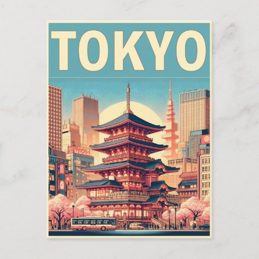 Tokyo Japan reizen  geschenken Briefkaart (Voorkant)