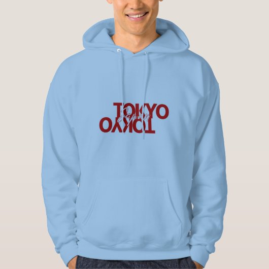 Tokyo Japan Rode Reflectie Typografie Pullover (Voorkant)