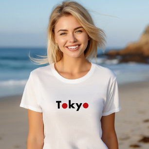 Tokyo Japan Rode Stippen Licht-kleur T-shirt