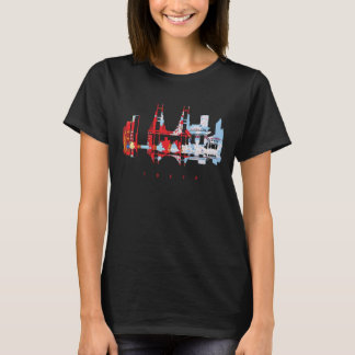 Tokyo Japan Silhouet Neon Reis T-shirt