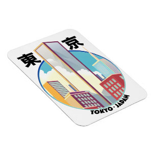 Tokyo Japan Stadsgezicht logo Magneet