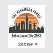 Tokyo Japan Sunset Aangepaste reis Souvenir Laptop Sticker (Vel)