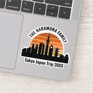Tokyo Japan Sunset Aangepaste reis Souvenir Laptop Sticker