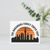 Tokyo Japan Sunset Custom Vacation Briefkaart (Staand voorkant)
