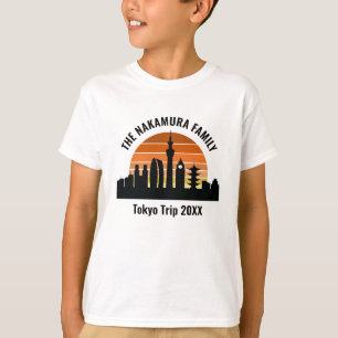 Tokyo Japan Sunset Custom Vacation Kinder T-shirt