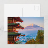 Tokyo Japon | Carte postale du Mont Fuji (Devant / Derrière)