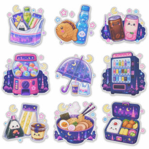 Tokyo Nacht Snacks Kawaii Vinyl Sticker Set