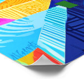 Tokyo Neon Glow – Kleurrijk geometrisch stadsbeeld Poster (Hoek)