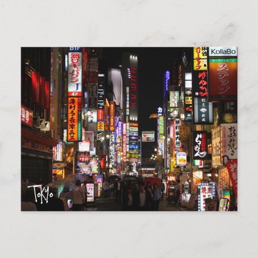 Tokyo Neons par carte postale de nuit (Devant)